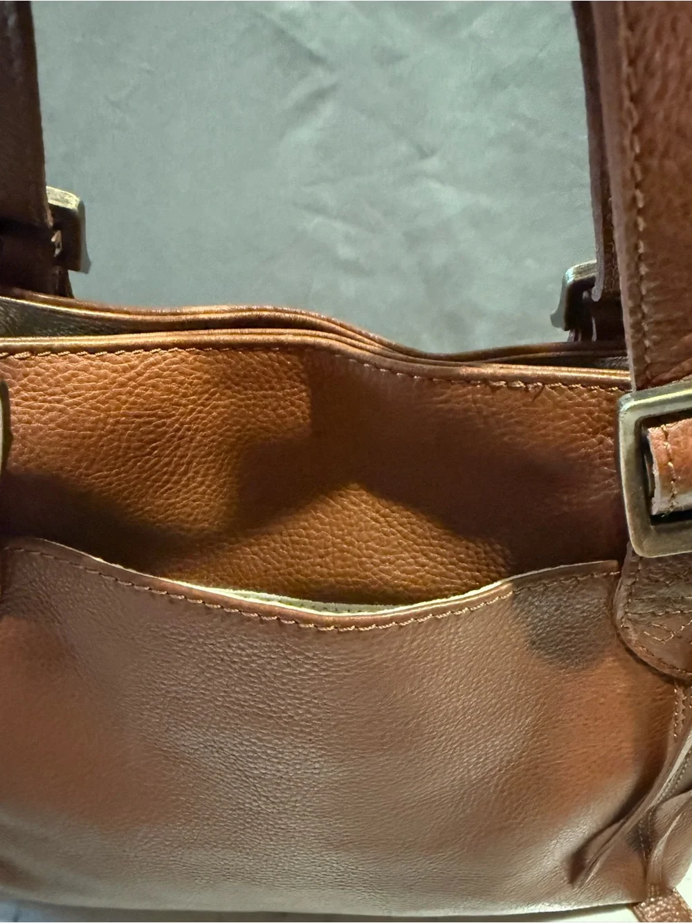 Frye Cognac Leather Double-Handle Tote
